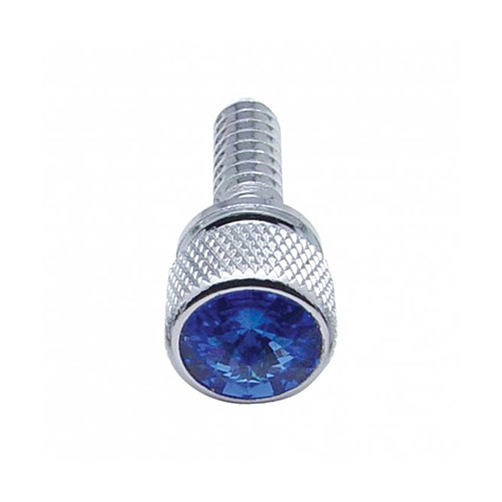 United Pacific - 1/4"-20 Knurled Head Dash Screw For Peterbilt (Blue Crystal)