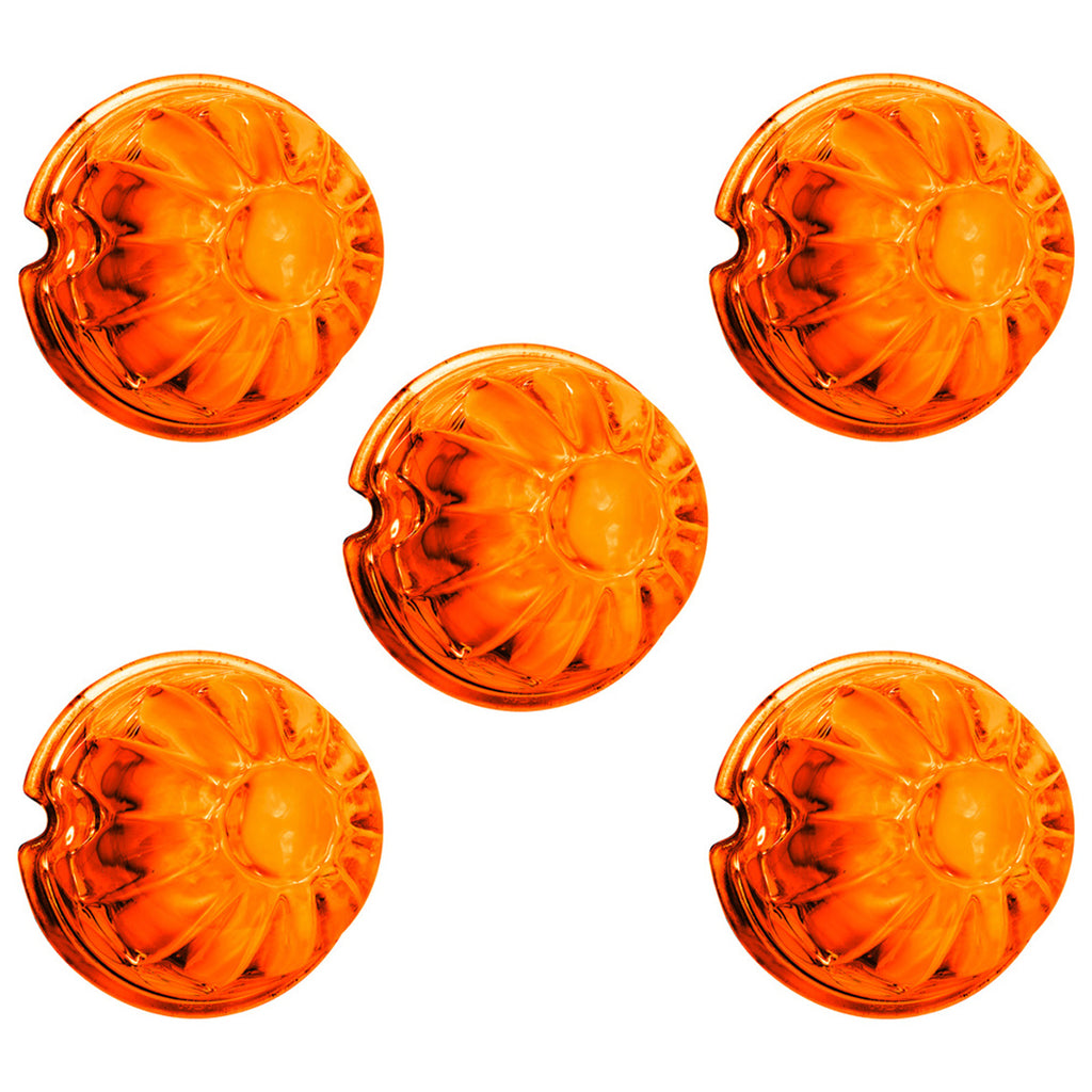 United Pacific - Watermelon Glass Marker Light Lens - Amber (5 Pcs)