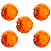 United Pacific - Watermelon Glass Marker Light Lens - Amber (5 Pcs)