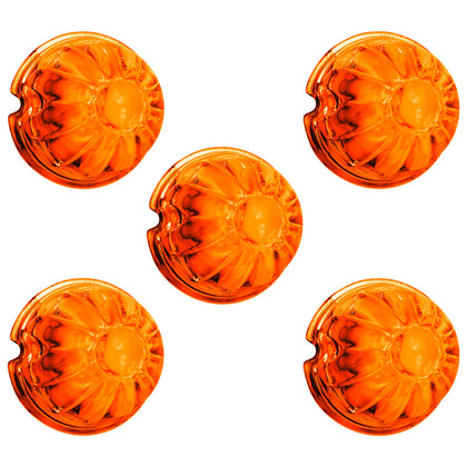 United Pacific - Watermelon Glass Marker Light Lens - Amber (5 Pcs)