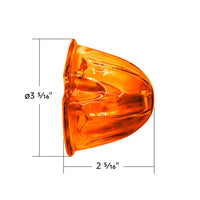 United Pacific - Watermelon Glass Marker Light Lens - Amber (5 Pcs)