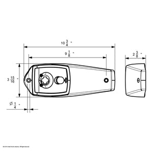 United Pacific - Large Rectangular Chrome Cab Light Housing