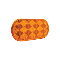 United Pacific - 4" X 2" Oval Quick Mount Reflector - Amber or Red (20 Pcs)