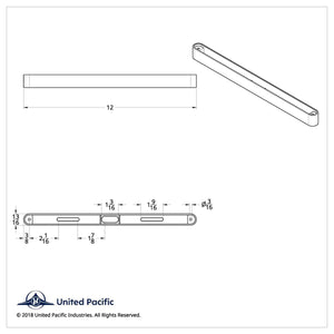 United Pacific - 12" LED License Frame Light Bar Housing