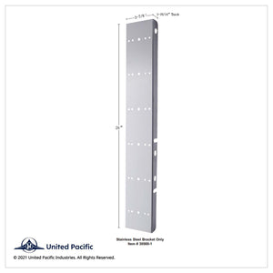 United Pacific - Peterbilt Stainless Front Air Cleaner Bracket Only - 12 Light Cutouts