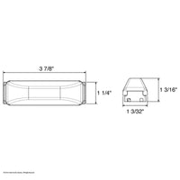Incandescent Rectangular Fender Mount Light (Clearance/Marker) With Black Bracket (Amber & Red Lens)