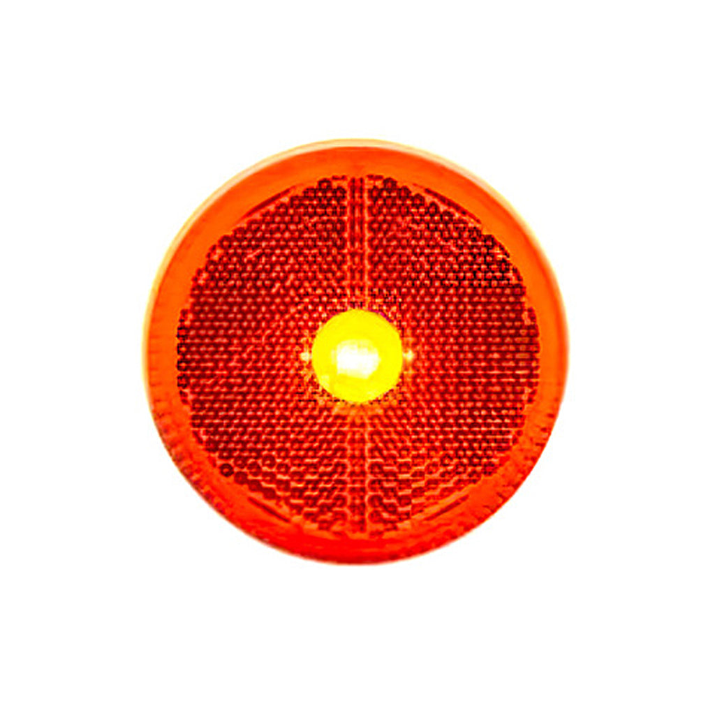 2-1/2" Round Reflectorized Light Kit (Clearance/Marker) - Amber or Red Lens
