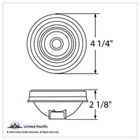 United Pacific - 4" Round Dual Function Turn Signal Light Kit (Amber)