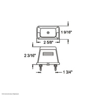 United Pacific - Chrome Rectangular License Light