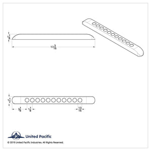 United Pacific - 17" LED Light Bar Bezel Only