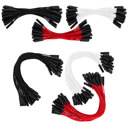 0.180" Female Plug Wire Harness With 50 Plugs - 6" or 12" Lead (Various Colors)