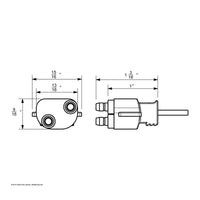 United Pacific - 2 Wire Pigtail With 2 Prong Straight Plug - 12" Lead (Individual or 50 Pack)
