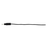 6" Single Lead Wire With .180 Bullet Termination & Stripped End - Black or White (10 Pack)