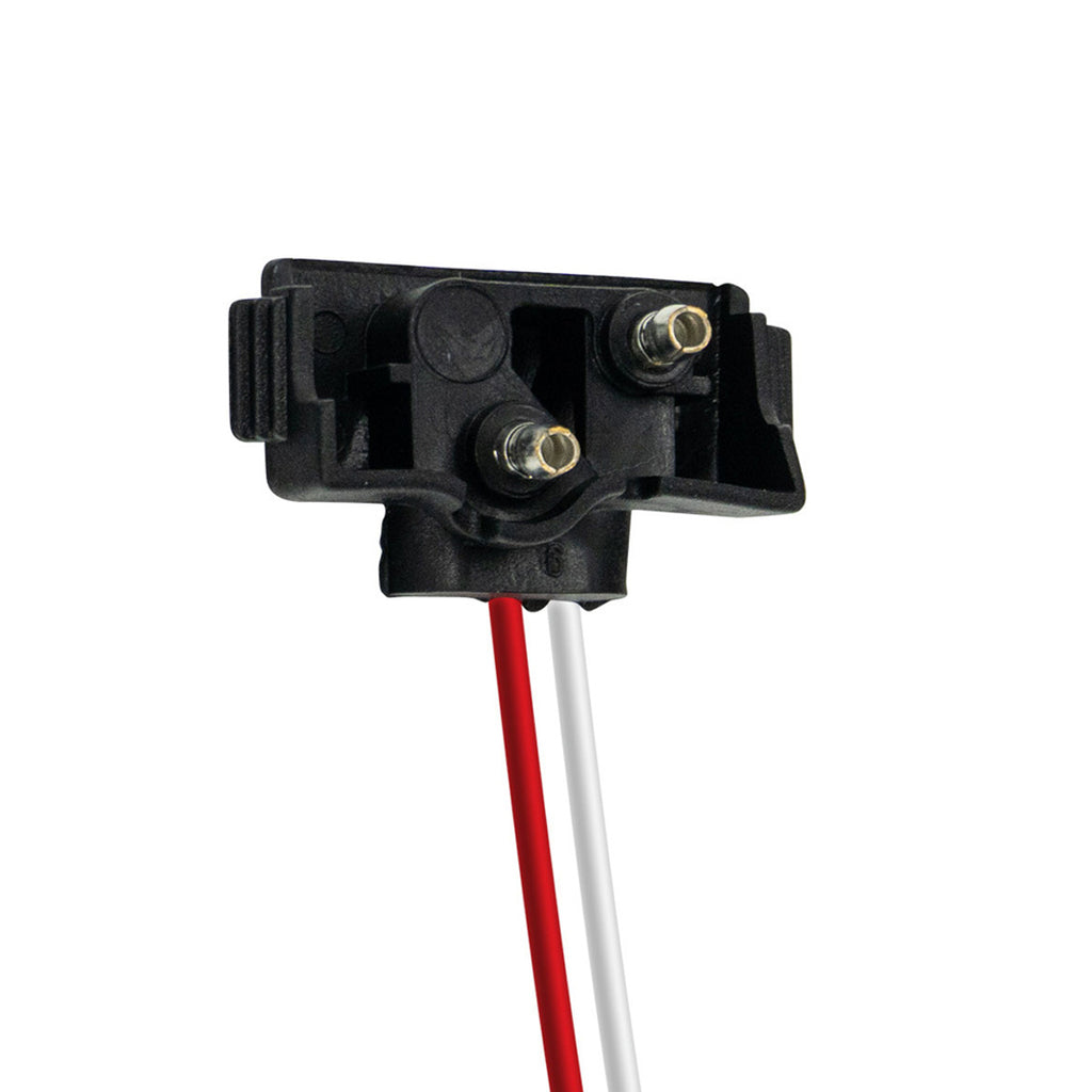 2 Wire Pigtail With 2 Prong Right Angle Plug - 12" Lead (Individual, 10 Pack or 50 Pack)