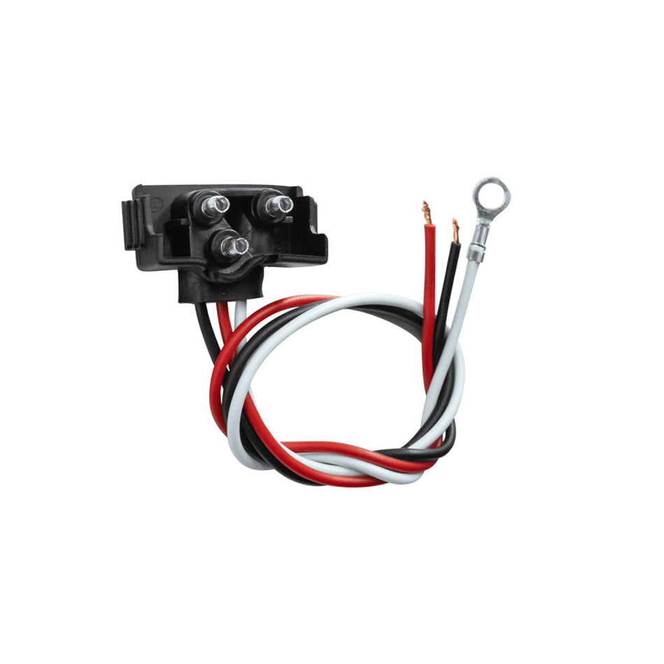 3 Wire Pigtail With 3 Prong Right Angle Plug - 12" Lead (Retail)