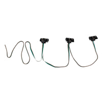 3 Prong Straight or Right Angle Plug Wiring Harness With 3 Plugs - 12" Lead