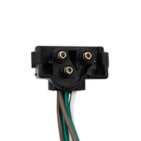 3 Prong Straight or Right Angle Plug Wiring Harness With 3 Plugs - 12" Lead