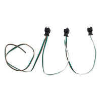 3 Prong Straight or Right Angle Plug Wiring Harness With 3 Plugs - 12" Lead