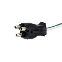 3 Prong Straight or Right Angle Plug Wiring Harness With 3 Plugs - 12" Lead