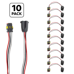 3-Way Molded Female Bullet Plug To 3-Way TE AMP Style 1.5mm Plug Adapter (Individual or 10 Pack)