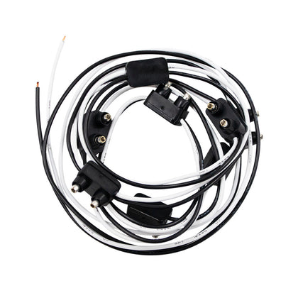 8 Count 2-Prong Male Bullet Plugs 16G Wire Harness - 7" Lead Between Plugs