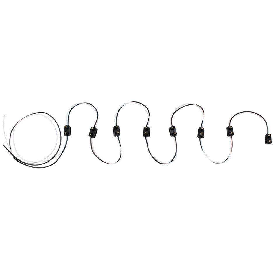 8 Count 2-Prong Male Bullet Plugs 16G Wire Harness - 7" Lead Between Plugs