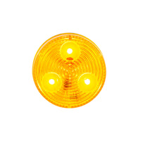 United Pacific - 3 LED 2" Round Low Profile Light (Clearance/Marker) - Amber LED & Amber Lens