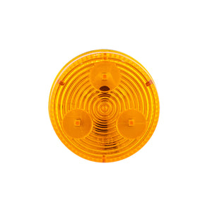 United Pacific - 3 LED 2" Round Low Profile Light (Clearance/Marker) - Amber LED & Amber Lens
