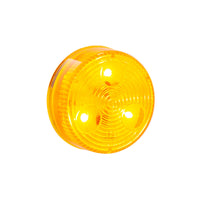 United Pacific - 3 LED 2" Round Low Profile Light (Clearance/Marker) - Amber LED & Amber Lens