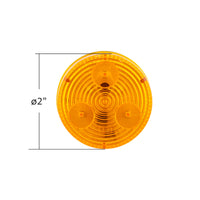 United Pacific - 3 LED 2" Round Low Profile Light (Clearance/Marker) - Amber LED & Amber Lens