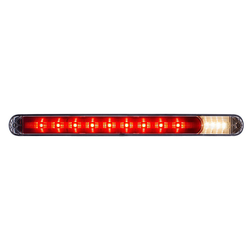 United Pacific - 9 Red LED 17" Light Bar With 4 White LED Back Up Light