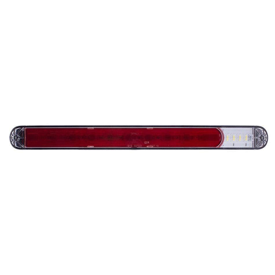 United Pacific - 9 Red LED 17" Light Bar With 4 White LED Back Up Light
