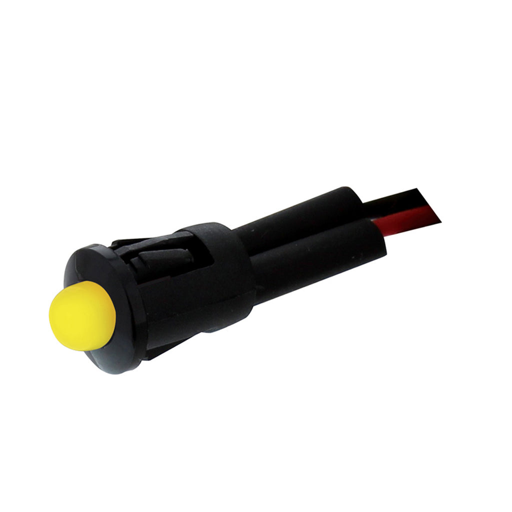 United Pacific - Single LED Snap-In Indicator Light (Amber, Blue, Green, Red or White)