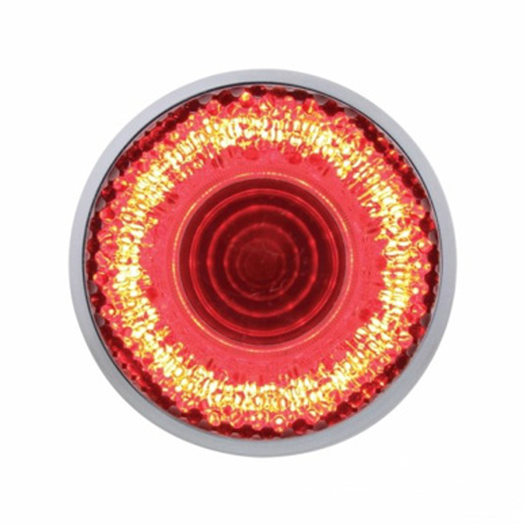 United Pacific - 9 LED 2" Round Mirage Light (Clearance/Marker) - Red LED (Red or Clear Lens)