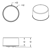 United Pacific - 9 LED 2" Round Mirage Light (Clearance/Marker) - Red LED (Red or Clear Lens)