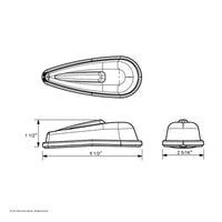 United Pacific - 6 LED Pick-Up/SUV Cab Light (Amber LED/Amber Lens)
