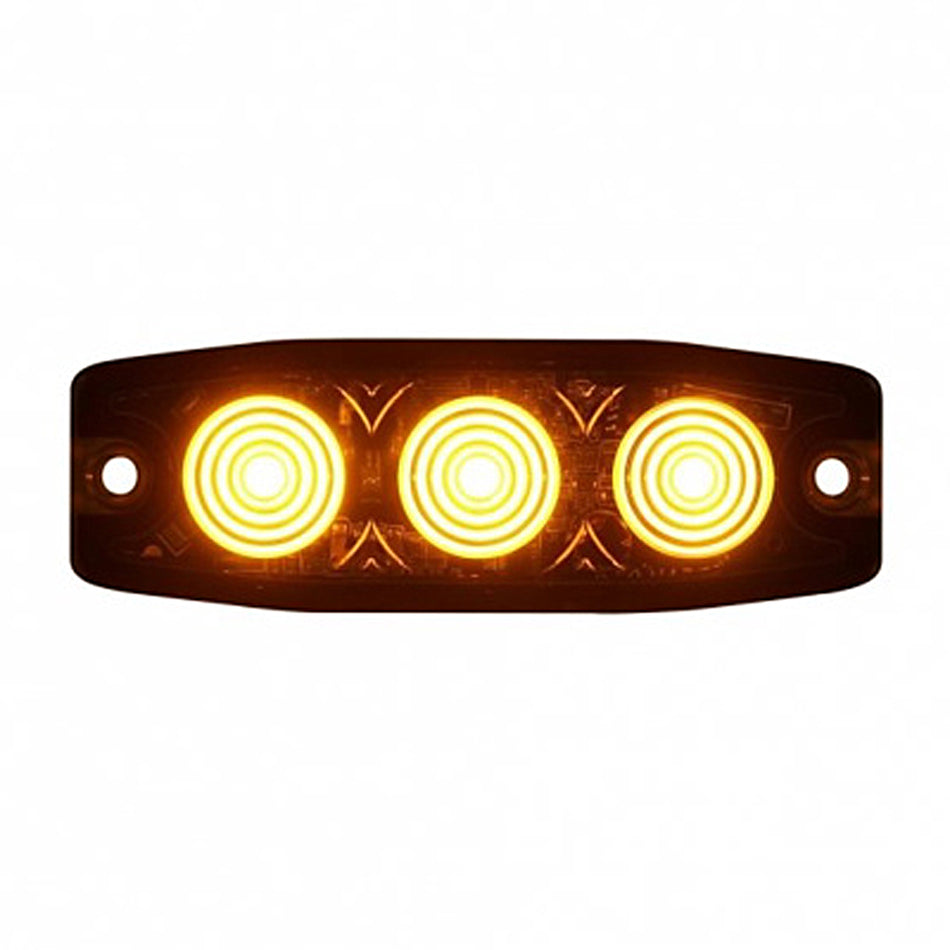 United Pacific - 3 High Power LED Super Thin Warning Light (Amber LED)