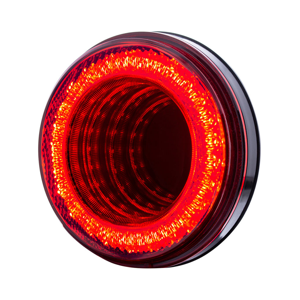 United Pacific - 24 LED 4" Round Mirage Stop, Turn & Tail Light (Red LED - Red or Clear Lens)