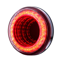 United Pacific - 24 LED 4" Round Mirage Stop, Turn & Tail Light (Red LED - Red or Clear Lens)
