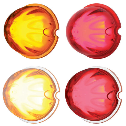 9 LED Dual Function GloLight Watermelon Cab/Auxiliary Light (Amber or Red LEDs - Amber, Red or Clear Lens)