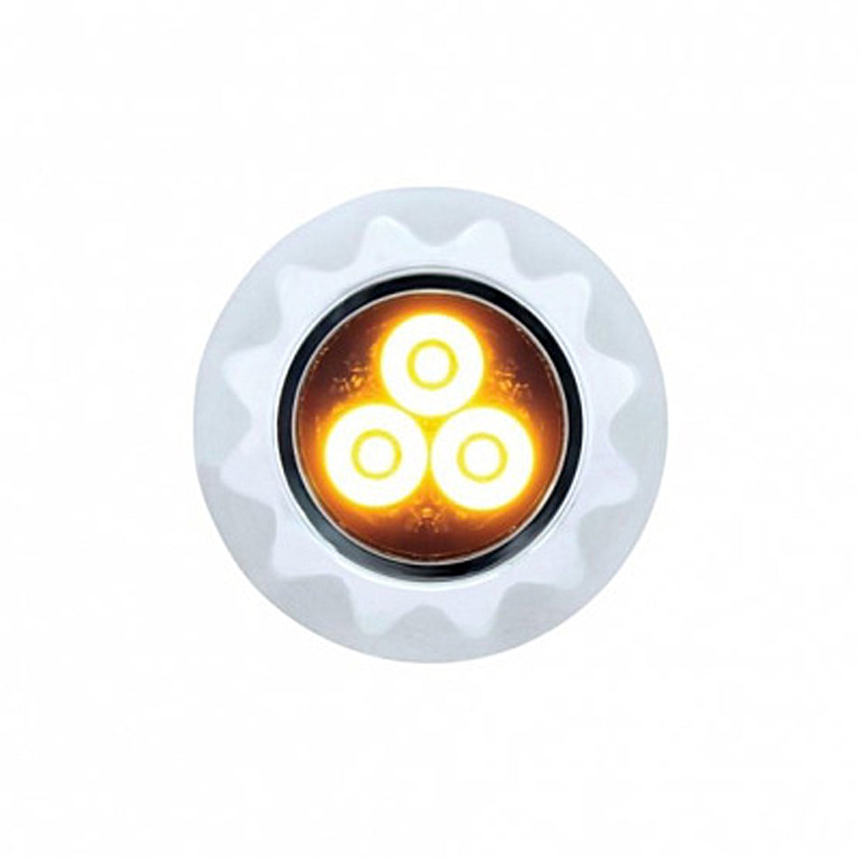 United Pacific - 3 High Power LED 3/4" Mini Warning Light (Amber or White LED)