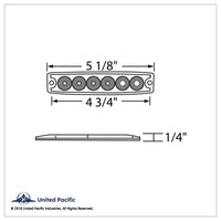 United Pacific - 6 High Power LED Super Thin Warning Light (Amber or White - Clear Lens)