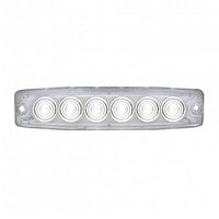 United Pacific - 6 High Power LED Super Thin Warning Light (Amber or White - Clear Lens)