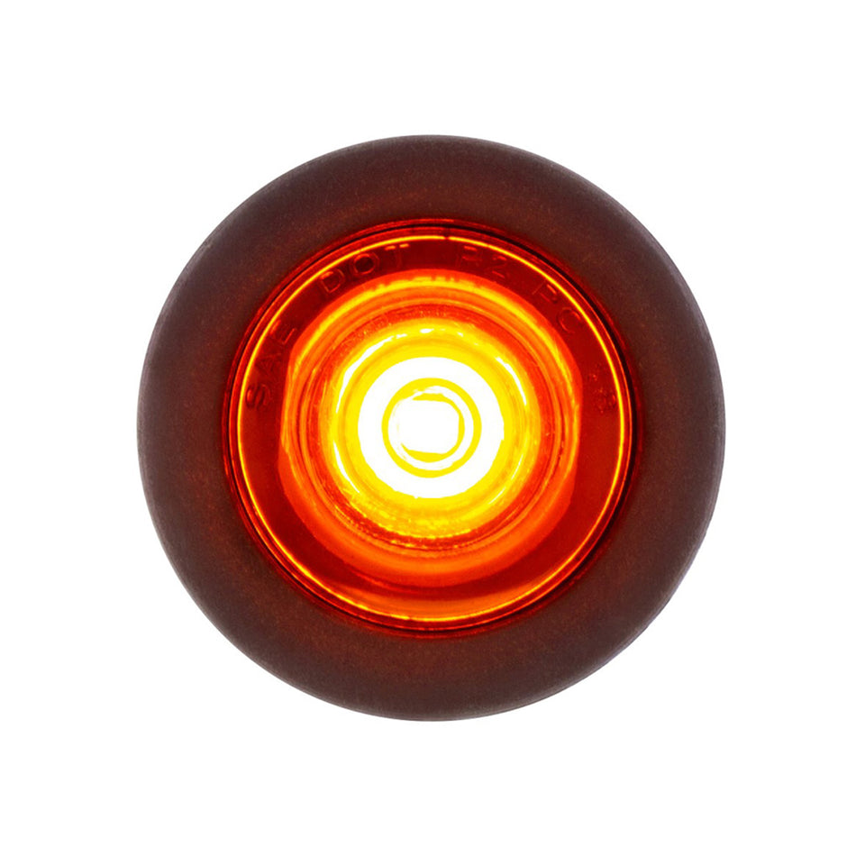 1 LED 3/4" Mini Clearance Light w Rubber Grommet (Amber or Red LEDs - Amber, Red or Clear Lens)