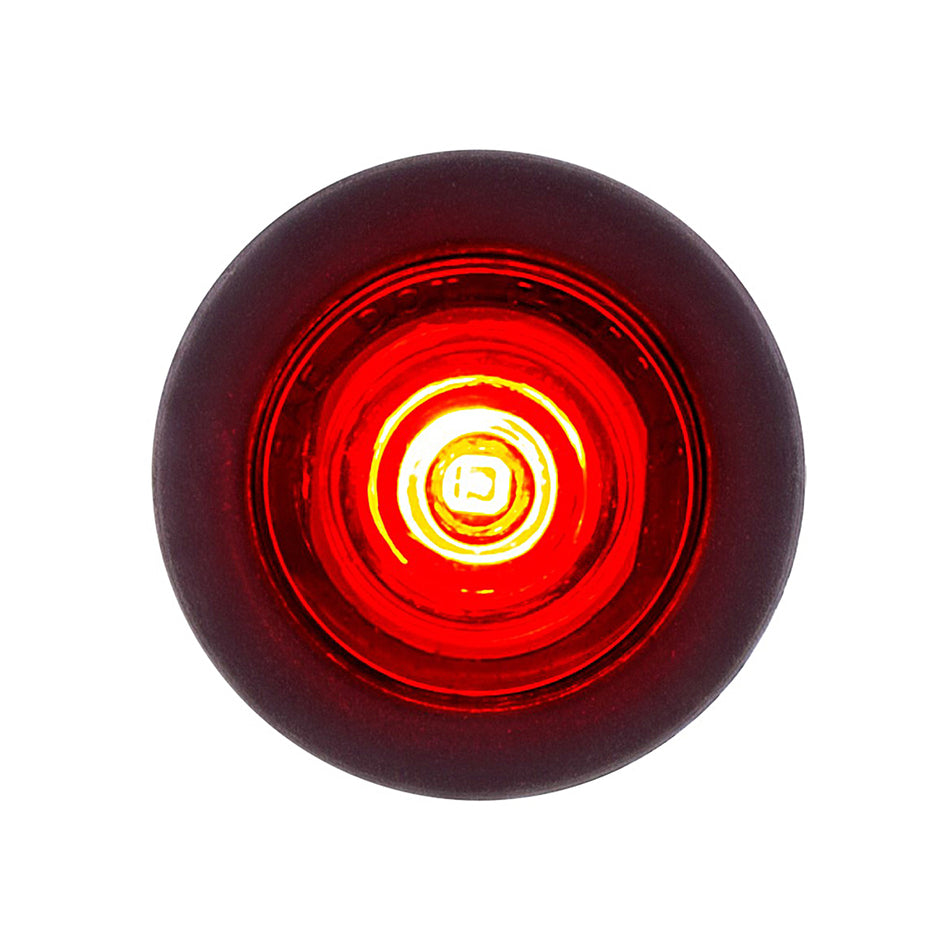 1 LED 3/4" Mini Clearance Light w Rubber Grommet (Amber or Red LEDs - Amber, Red or Clear Lens)