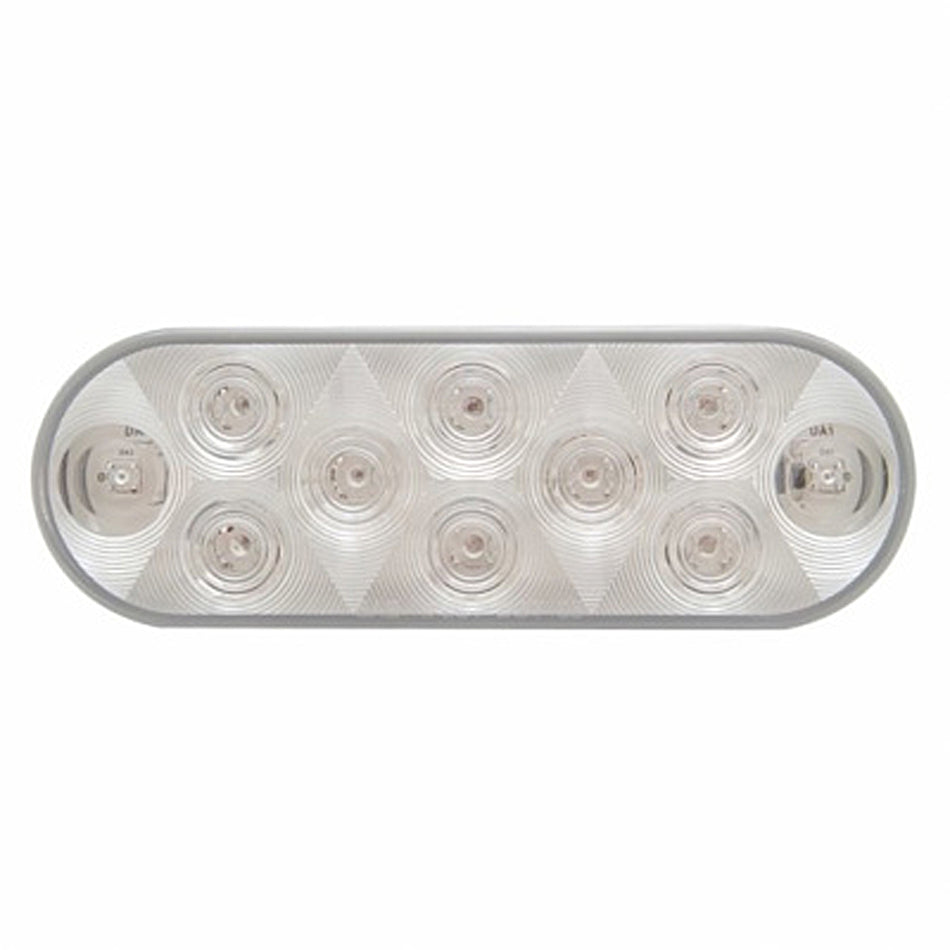 10 LED Oval Stop, Turn & Tail Light or Full Kit (Red or White LED - Red or Clear Lens)