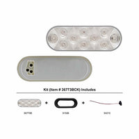 10 LED Oval Stop, Turn & Tail Light or Full Kit (Red or White LED - Red or Clear Lens)