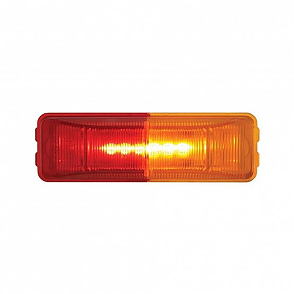 6 LED Rectangular Fender Mount Clearance/Marker Light with or without Bracket (Amber & Red Lens)