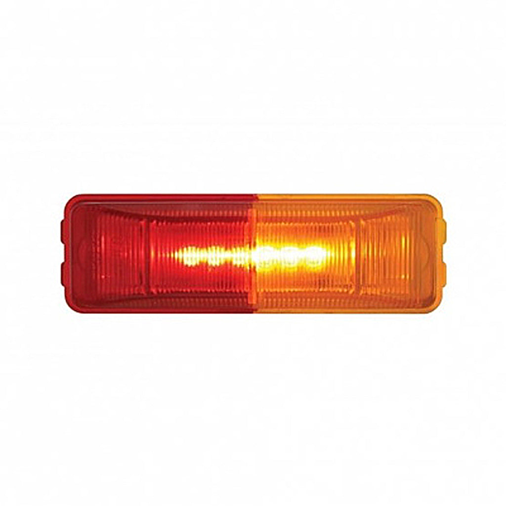 6 LED Rectangular Fender Mount Clearance/Marker Light with or without Bracket (Amber & Red Lens)