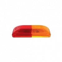 6 LED Rectangular Fender Mount Clearance/Marker Light with or without Bracket (Amber & Red Lens)